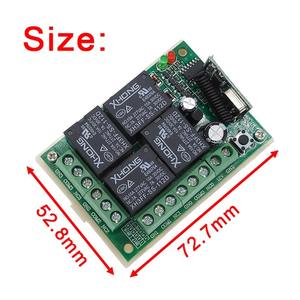 Interrupteur à distance sans fil <span class=keywords><strong>2</strong></span> voies 4 voies FZ-4 433 MHz DC 12V Module récepteur de relais étanche en plastique RF 4NO+4NC Ménage - Product Image 6
