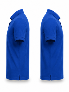 Camiseta de Manga Corta Azul Rey para Hombre, Tejido de Poliéster/Algodón, Transpirable, Estilo Casual, Logotipo Personalizado Bordado en la Parte Delantera - Product Image 4