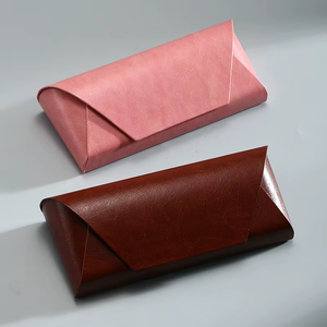 Classic Tan Leather <b>Glasses</b> <b>Case</b> <b>Soft</b> Padded Eyewear Protector Bulk Orders For Optical Stores LGC-0058 - Product Image 6