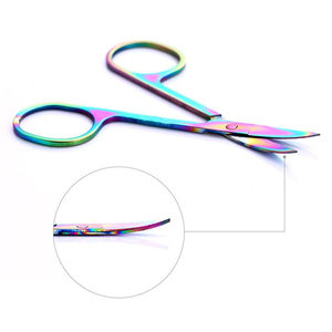 Tijeras Profesionales para Cutículas Rainbow, de Acero Inoxidable Multicolor, con Punta Afilada para Manicura y Depilación de Cejas - Product Image 4