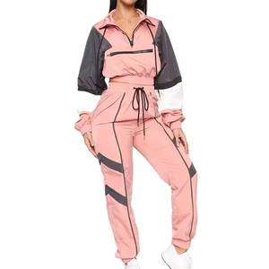 Wholesale Street Wear Windbreaker Set Hoodies Sweat Pants Crewneck Jogger <b>Pullover</b> Anti-static 100% Cotton Tracksuit <b>Men</b> - Product Image 1