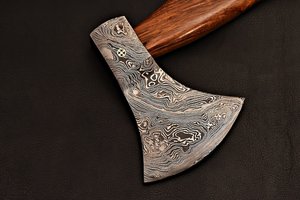High Quality Wholesale Best Price Damascus Steel Felling Hatchet Wooden Handle Firewood Splitting Camping <b>Axe</b> Tool Customizable - Product Image 3