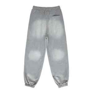 Pantalones de mujer 2026 de forro polar 100% algodón con revestimiento de PU, estilo vintage urbano, transpirables, de cintura media, con efecto desgastado - Product Image 1