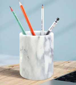Marble Pen Holder Unique Handmade Multifunctional <b>Creative</b> Marble Office Organizer Pen Holder - Product Image 5