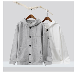 Winter Custom Heavyweight 400g Zip Collar Fleece Hoodies Full Zip Up Oversized Hoodies - Product Image 6