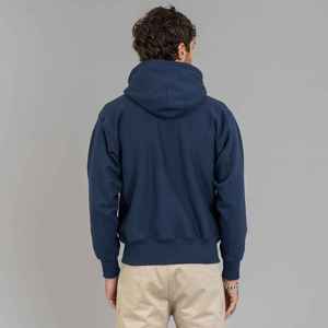 Sudadera con Capucha para Hombre, Color Azul Marino, Corte Regular, 100% Algodón, Felpa Francesa, Estilo Casual para Otoño, Tejido de Punto, Color Sólido - Product Image 2