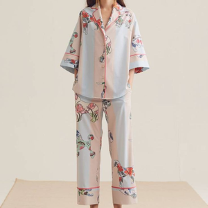 Vêtements de nuit écologiques en coton biologique, coupe ample pour un confort optimal, 10000 pièces/mois, fermeture à boutons - Product Image 3