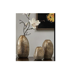 Extravagant Metal Planter Garden Decor Planter Flower <b>Vases</b> Pots <b>Unique</b> Stripped Design Brass Antique Finished Stainless Planter - Product Image 3