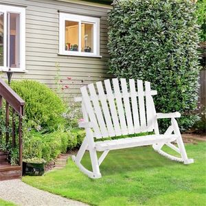 Sedia a dondolo pieghevole in metallo impermeabile per giardino, parco e arredamento da esterno - Product Image 1