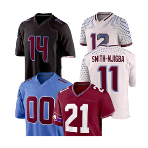Camiseta de Fútbol Americano Personalizada con Logotipo Bordado, Transpirable, de Malla, para Hombre, Ropa Deportiva, Sublimación - Product Image 2