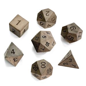 Christmas Gift Wood <b>Dice</b> <b>Set</b> 7pcs Dnd <b>Dice</b> Eco Friendly Multi Colors Solid <b>Dice</b> for Various Board Games - Product Image 3