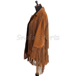 แจ็คเก็ตบอมเบอร์หนังแท้สไตล์วินเทจสีพื้นสำหรับผู้หญิง ดีไซน์หรูหรา ปิดด้วยกระดุม แห้งเร็ว ระบายอากาศได้ดี แบบสองด้าน - Product Image 3