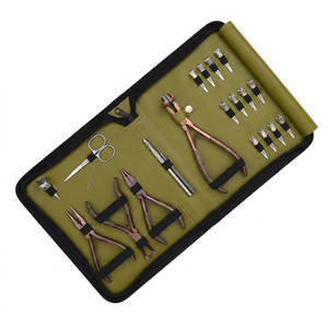 Hair Extension Installation Kit Metal Tools Green <b>Case</b> Professional Pliers Scissors <b>Needles</b> for Micro Link Application Tools Kit - Product Image 6