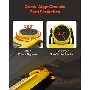 Martinetto idraulico da officina in acciaio resistente da 3 tonnellate, a basso profilo, con doppi pistoni e pompa a sollevamento rapido per auto - Product Image 5