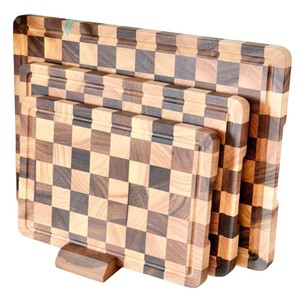 Planche à découper exclusive en bois d'acacia avec poignée pour servir, idéale pour la cuisine, les pizzas, le pain, le fromage, les charcuteries, les fruits et les légumes - Product Image 6