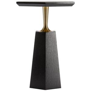 โต๊ะข้างทรงกลมทันสมัย โต๊ะวางของดีไซน์เนอร์ ฐานทรงแท่น โต๊ะกาแฟสำหรับห้องนั่งเล่น โรงแรม คาเฟ่ - Product Image 4