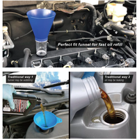 Embudo para Aceite de Motor Nissan Azul Cosda con Cámara Transparente, Material PVC/PC, Garantía de 24 Meses, Herramienta para Reparación Automotriz
