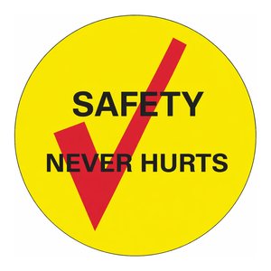 Étiquettes adhésives durables en vinyle Brady Safety Never Hurts pour la sécurité sur le lieu de travail - Product Image 1