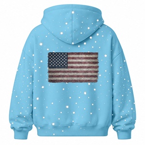 Sudadera con Capucha HC AURA para Hombre, Invierno, Calidad Premium, Estilo Urbano, Hombros Caídos, Forrada, Color Azul, Algodón/Poliéster, Nuevo Diseño - Product Image 2