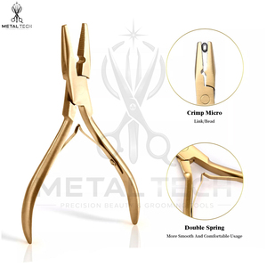 Pinzas para Extensiones de Cabello Ligeras de Color Dorado, Cómodas para Sesiones de Peinado Prolongadas, Pinzas Multiusos Ajustables para Extensiones de Cabello - Product Image 4