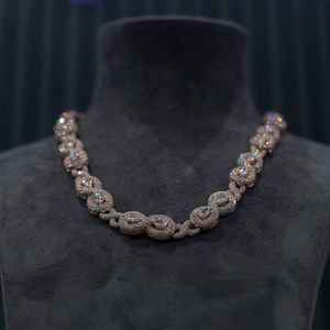 <b>Infinity</b> Bling Gold Plated Cuban Chain Necklace 925 Silver Moissanite Diamond Hip Hop Jewelry Party Wear Gift - Product Image 2