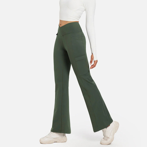 Pantalones de Verano Acampanados de Cintura Alta para Mujer, Diseño Personalizado 2026, 100% Algodón, de Alta Calidad y Gran Venta - Product Image 3