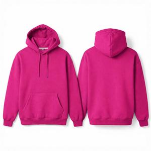 Sweat à capuche doublé brodé uni pour homme, automne-hiver, 100% coton polyester, haute qualité, logo personnalisé, pull-over écologique - Product Image 4