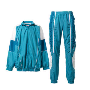 Unisex Sporty Tracksuit Set Color Blocking Full Sleeve Zipper Closure Quick Dry Polyester Adult Spring Wear - Product Image 1