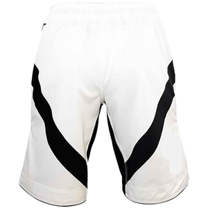 Shorts MMA blancs avec touches noires, combinaison de couleurs très demandée, pour le kickboxing, la gym et la boxe, service OEM Pakistan - Product Image 1
