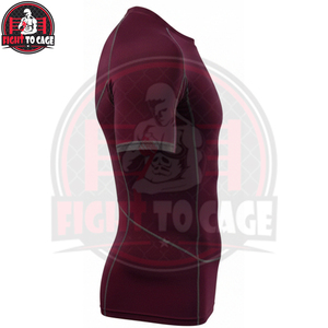 Camiseta Deportiva Ajustada de Color Rojo Sólido, Hecha en Pakistán, de la Mejor Calidad, Ecológica, de Secado Rápido, 180g, Manga Corta, Spandex - Product Image 3