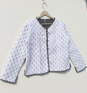 Chaqueta Acolchada con Estampado Animal para Mujer, Abrigo de Algodón Hecho a Mano, Chaqueta Acolchada Reversible, Prenda Exterior con Estampado de Bloques de Patchwork, Regalo - Product Image 3