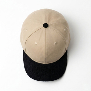 Gorra de Béisbol Beige de 6 Paneles con Visera Negra, Ajustada, Unisex, Informal, de Color Sólido, para las Cuatro Estaciones - Product Image 3