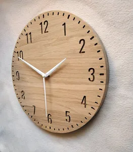 Premium Wooden <b>Clock</b> Handmade Rustic Wooden Timepiece Affordable Home Office Decor Luxury Wooden <b>Clock</b> - Product Image 2