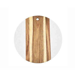 Tabla de Cortar de Madera de Acacia de Color Natural, Tabla de Cortar de Madera Súper Gruesa Hecha a Mano, Bandeja de Servir para Cocina, Tabla para Charcutería - Product Image 1