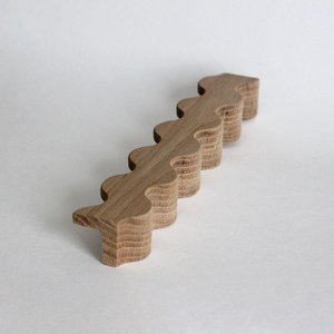 Poignée de tiroir ergonomique unique en bois, design vague, pour armoire, placard, meuble, quincaillerie de cuisine, hôtel, écologique - Product Image 3