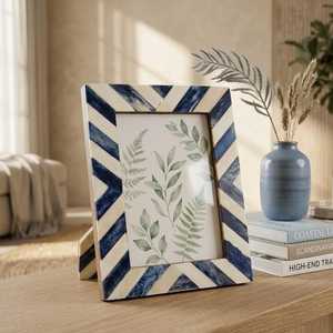 Cadre photo en résine de luxe Aurevella avec incrustation d'os – Support artistique fait main pour souvenirs de mariages et décoration intérieure - Product Image 4
