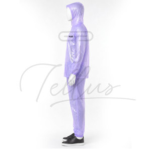 Traje Impermeable y Cortavientos para Hombre, 2 Piezas, Chaqueta y Pantalones de PVC/Poliéster Resistentes para Trabajo al Aire Libre - Product Image 3