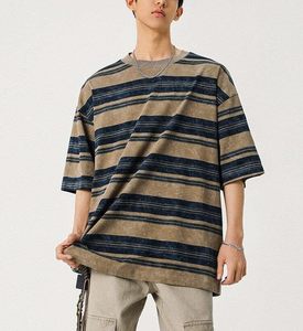 เสื้อเชิ้ตโอเวอร์ไซส์ลำลองสำหรับผู้ชาย ทรงหลวม สไตล์สตรีทแวร์ แขนสั้น สวมใส่สบาย ทันสมัย - Product Image 6