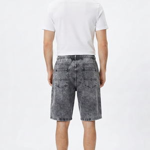 Summer Vintage Denim Shorts <b>Men's</b> <b>Drawstring</b> Waist <b>Jeans</b> Shorts <b>Men</b> Stonewashed Denim Shorts Hip Hop Streetwear Denim Shorts - Product Image 5
