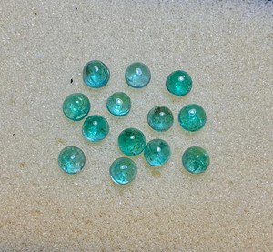Esmeralda Zambiana Natural, Cabujón Redondo, Color Verde, Piedras Sueltas para Joyería, Anillos, Colgantes, Alta Calidad - Product Image 5