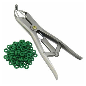 Pince d'application d'anneaux de castration en acier inoxydable professionnelle, réglable et durable, instrument vétérinaire pour le bétail - Product Image 1
