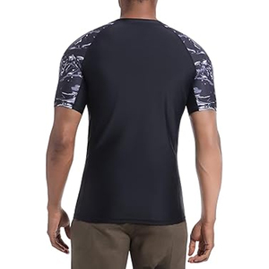 Men Athletic Rash Guard <b>Compression</b> T <b>Shirt</b> Short Sleeve Swim <b>Shirt</b> UV Protection Wholesale Supplier - Product Image 2