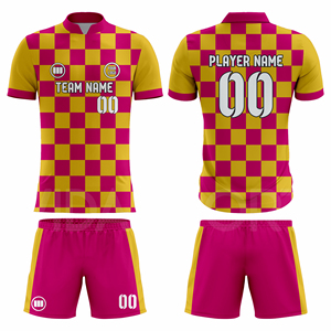 Ensemble d'uniformes de football imprimés de haute qualité, tailles plus, maillots de football personnalisés, OEM, approvisionnement en gros, vente directe d'usine - Product Image 1