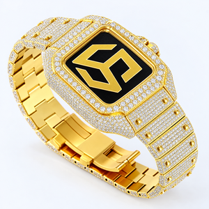 Luxury Stainless Steel Moissanite Diamond Iced Out <b>Watch</b> Men Women Fashion Wristwatch - Product Image 3