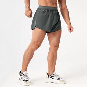 Pantalones Cortos Deportivos para Hombre, para Correr, Entrenamiento, Gimnasio, Transpirables, Cintura Elástica, Diseño Asimétrico - Product Image 5