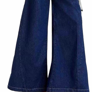 Jean baggy pour femme, grandes tailles, en denim délavé à jambe large, respirant, en promotion - Product Image 5