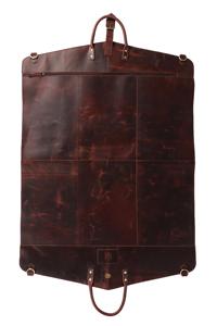 Luxury Retail Genuine Leather Casual <b>Suit</b> Carrier Garment Bag Heavy Duty Protection Zipper Closure Custom Branding LSC-0025 - Product Image 4