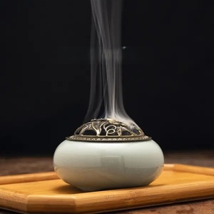 Ceramic <b>Incense</b> <b>Burner</b> Hand Made <b>Chinese</b> Style Aromatic Diffuser All Season Use - Product Image 1