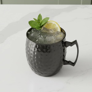 Taza Personalizada de Cobre Negro para Moscow Mule con Asa de Latón, 16oz, Tazas de Acero Inoxidable para Moscow Mule, Cerveza y Bebidas Frías - Product Image 5