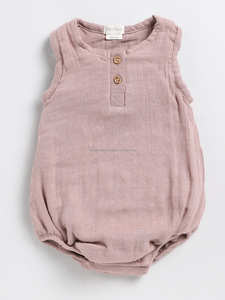 Mameluco de bebé de muselina de viscosa de bambú teñido personalizado Unisex de la mejor calidad, ropa lavada más suave - Product Image 5